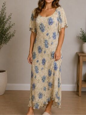 90s y2k VINTAGE RONNI NICOLE BY OUIDA SIZE 16 LONG FLORAL DRESS NWT